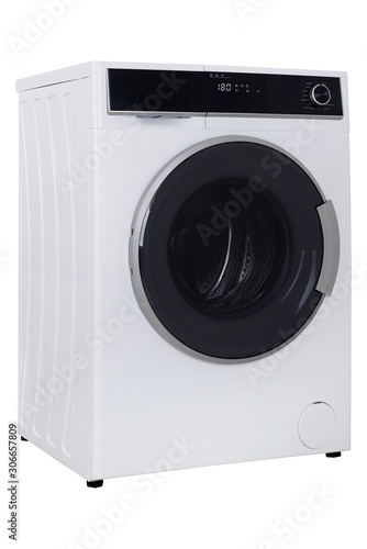 Isolated washing machine on a white background