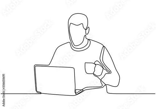 Continuous one line drawing...