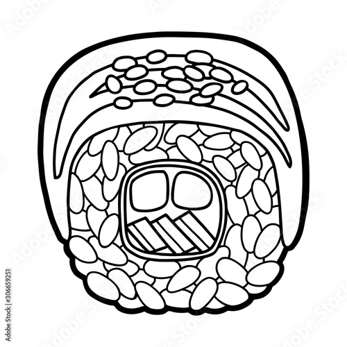 Coloring book, Dragon roll with tuna