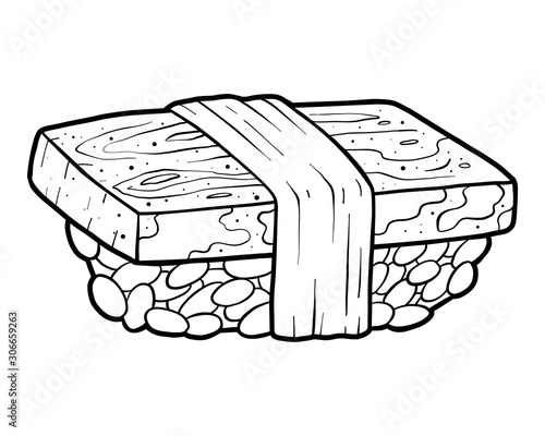 Coloring book, Egg sushi