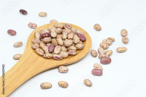 Bean pint or bean on white background photo