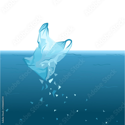 ecology disaster.Poured garbage. Environmental pollution. Ecological problem. vector illustration