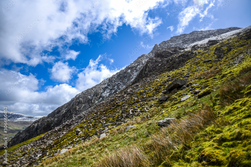 Fototapeta premium Snowdonia park landscape in England.