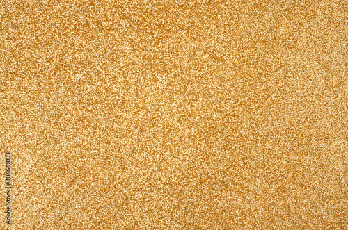 Close-up of bright golden background . Top view , copyspace .