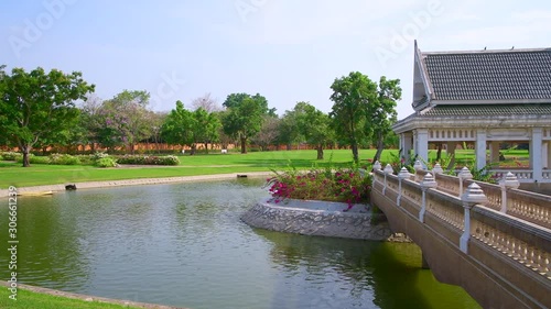 4K video of Suan Somdet park in Tha Sung temple, Thailand. photo