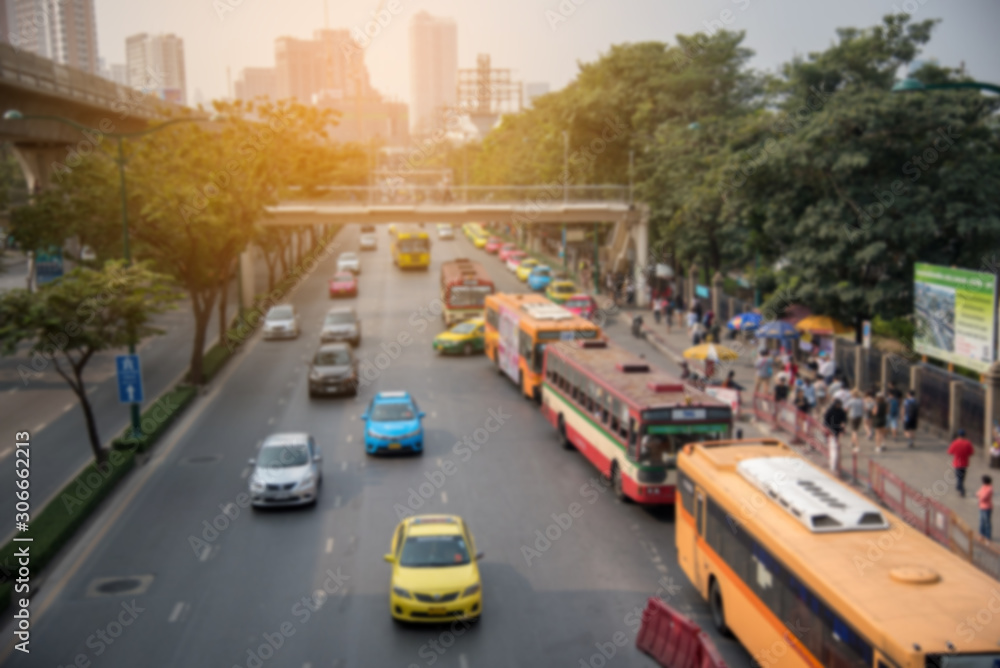 Abstract of blur : traffic jam in Bangkok Thailand. Abstract of blur : traffic jam in Bangkok Thailand.