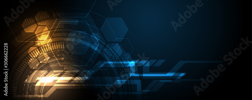 Abstract technology background Hi-tech communication concept innovation background vector illustration