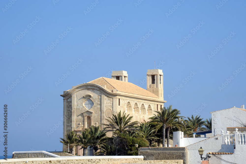 Nova Tabarca island in Spain, the church in the village