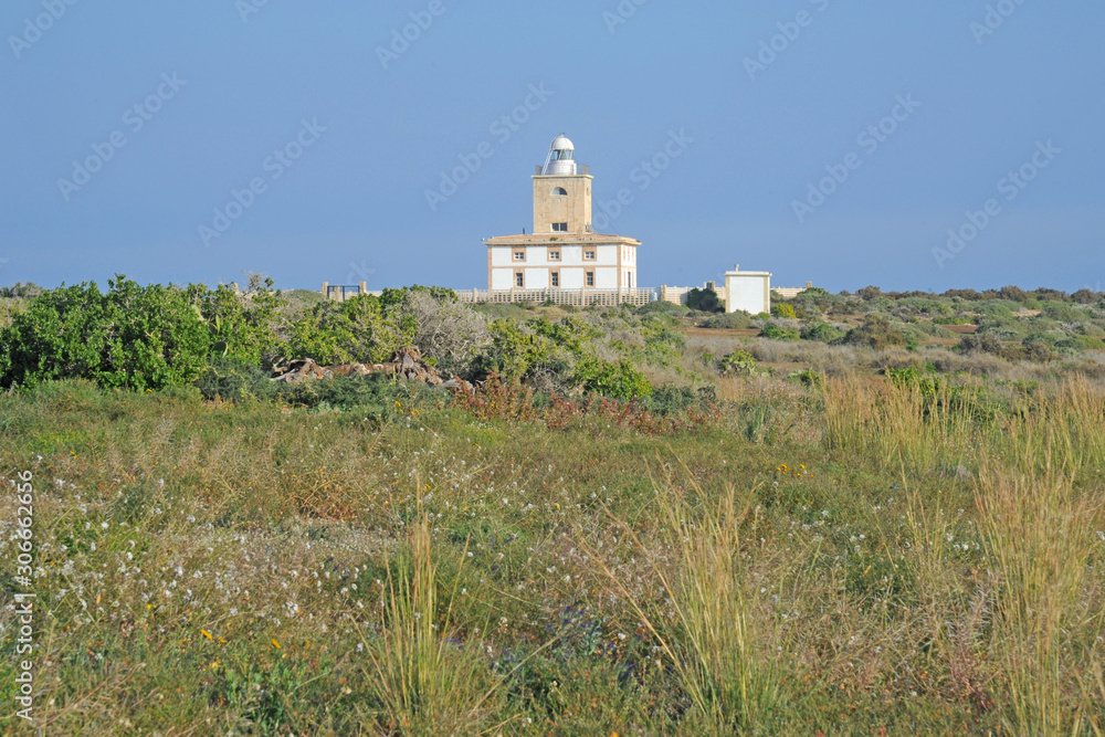 Lighthouse Faro of Nova Tabarca island in Alicante Spain Europe Lighthouse Faro of Nova Tabarca island in Alicante Spain Europe