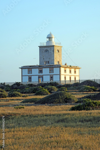 Lighthouse Faro of Nova Tabarca island in Alicante Spain Europe