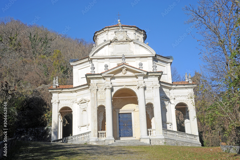 Varese, Italy february 20,2019 - Sacro Monte in Varese is a pilmigrimage religion site , heritage unesco