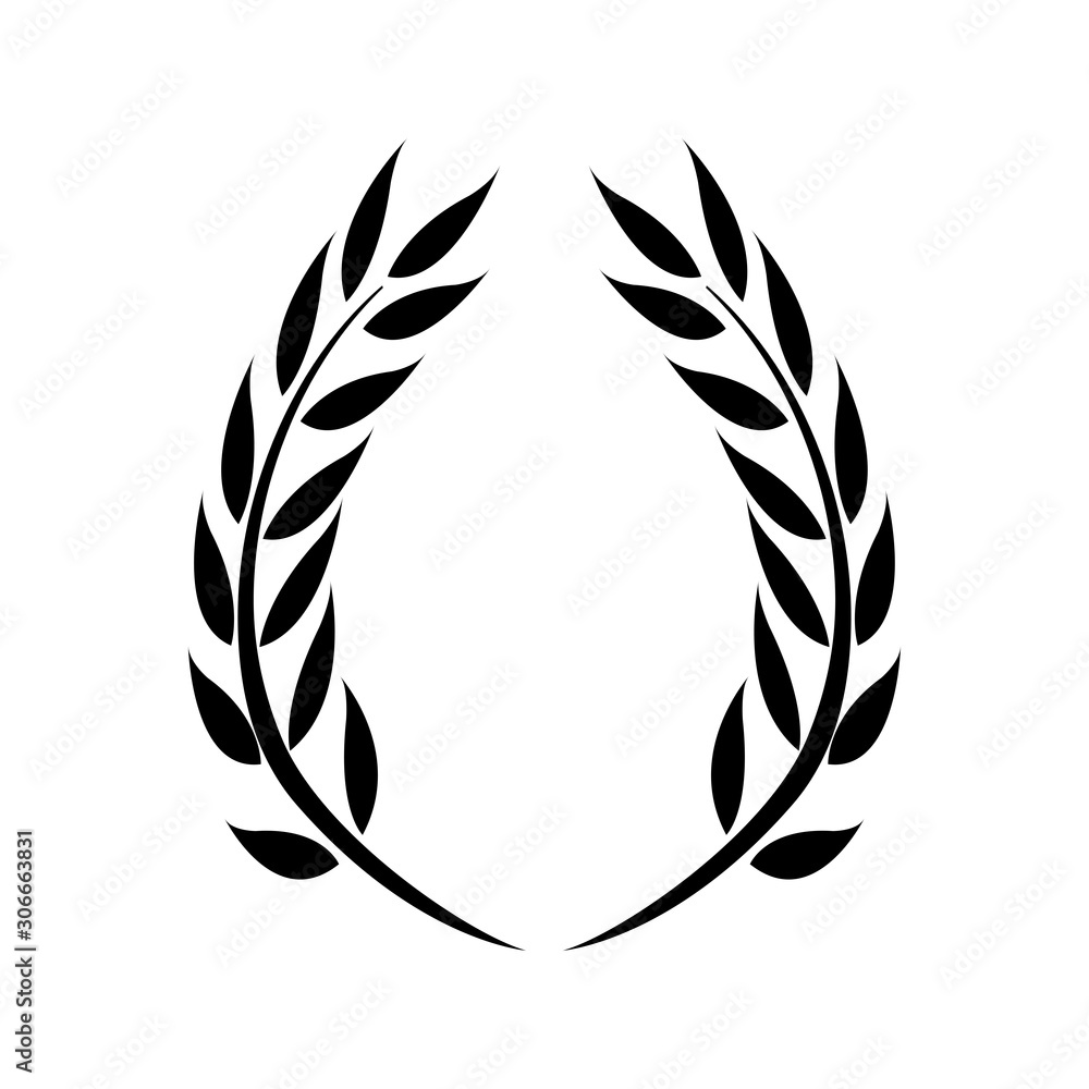 Laurel wreath icon vector in trendy style