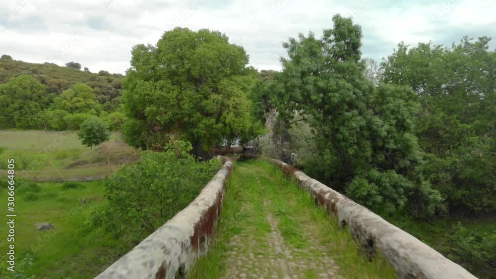 Old Bridge, Pedro Chate Gorge. Landscape near Jaraiz de la Vera, Caceres. Extremadura. Spain. Old Bridge, Pedro Chate Gorge. Landscape near Jaraiz de la Vera, Caceres. Extremadura. Spain.
