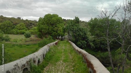 Old Bridge, Pedro Chate Gorge. Landscape near Jaraiz de la Vera, Caceres. Extremadura. Spain. photo