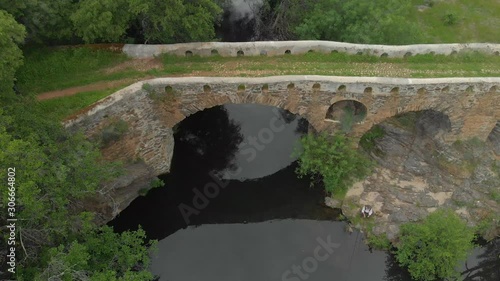 Old Bridge, Pedro Chate Gorge. Landscape near Jaraiz de la Vera, Caceres. Extremadura. Spain. photo