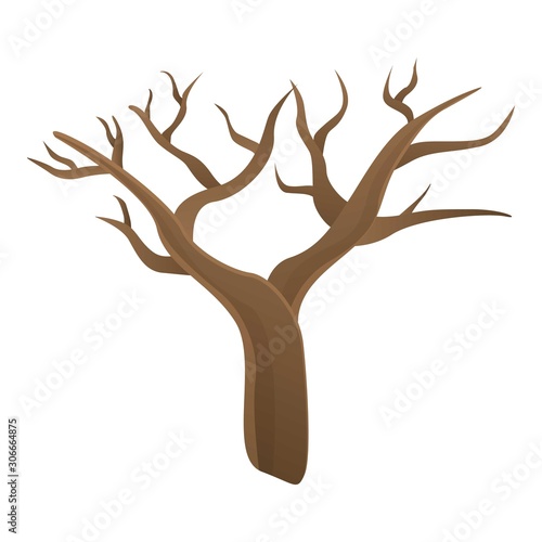 Alone tree icon. Cartoon of alone tree vector icon for web design isolated on white background