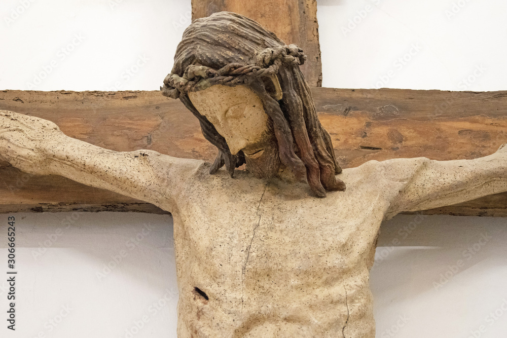 Wooden Crucifix Church of San Sebastiano Rome