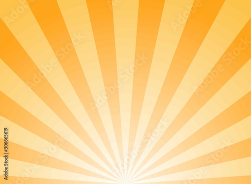 Sunlight abstract background. Orange and gold color burst background. Vector illustration.