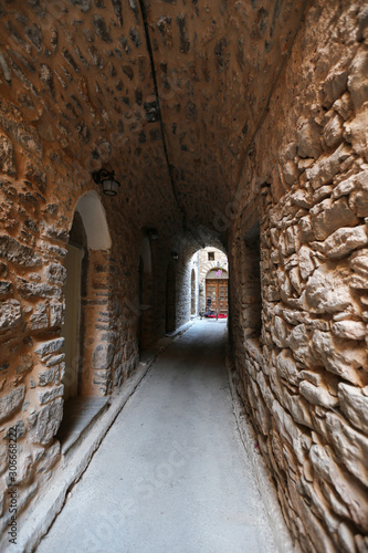 Traditional Street in Mesta  Chios Island  Greece