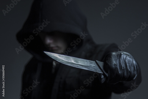 hacker near the computer
