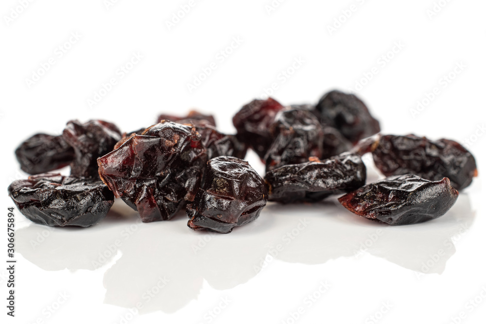 Lot of whole dried cowberry................ isolated on white background Lot of whole dried cowberry................ isolated on white background