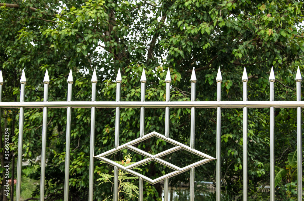 House fence made of stainless steel House fence made of stainless steel