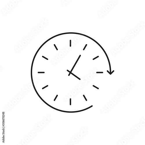 time - minimal line web icon. simple vector illustration. concept for infographic, website or app.