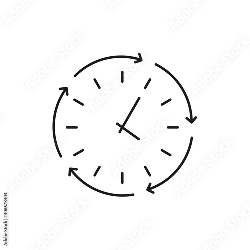 time - minimal line web icon. simple vector illustration. concept for infographic  website or app.