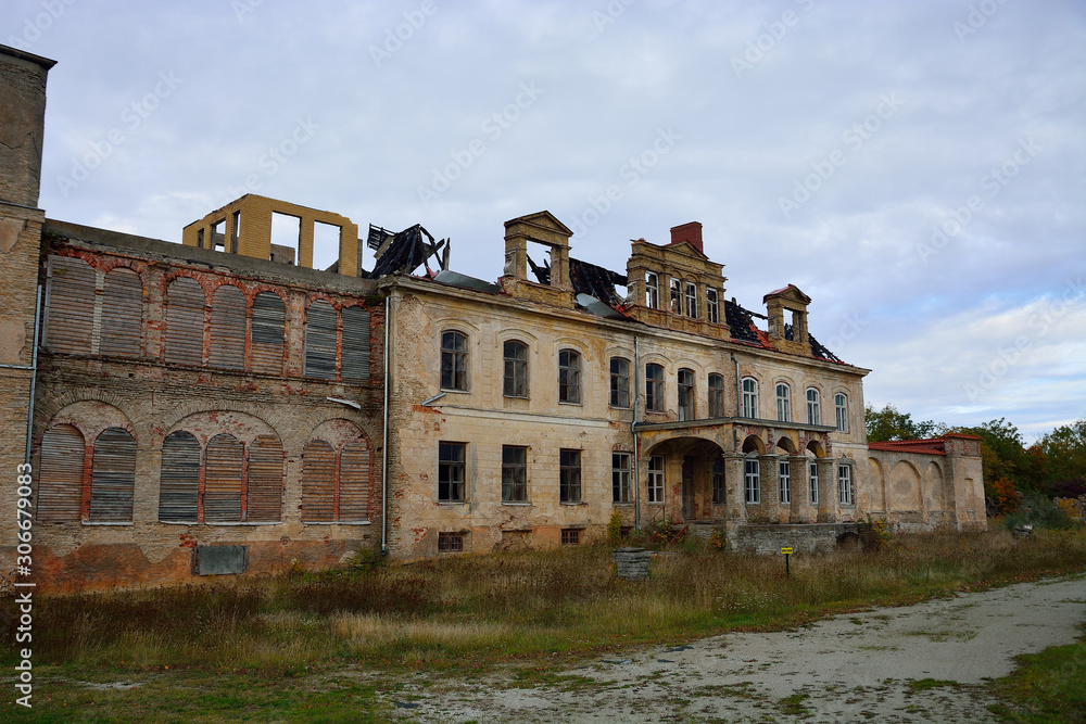 The ruins of an old abandoned estate