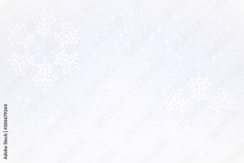 White shiny christmas background with snowflakes