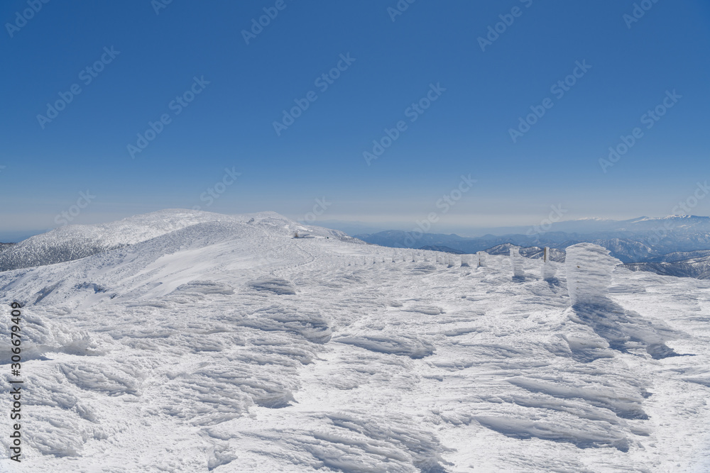 熊野岳から刈田岳への登山道