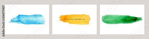 水彩ブラシストロークのポストカード