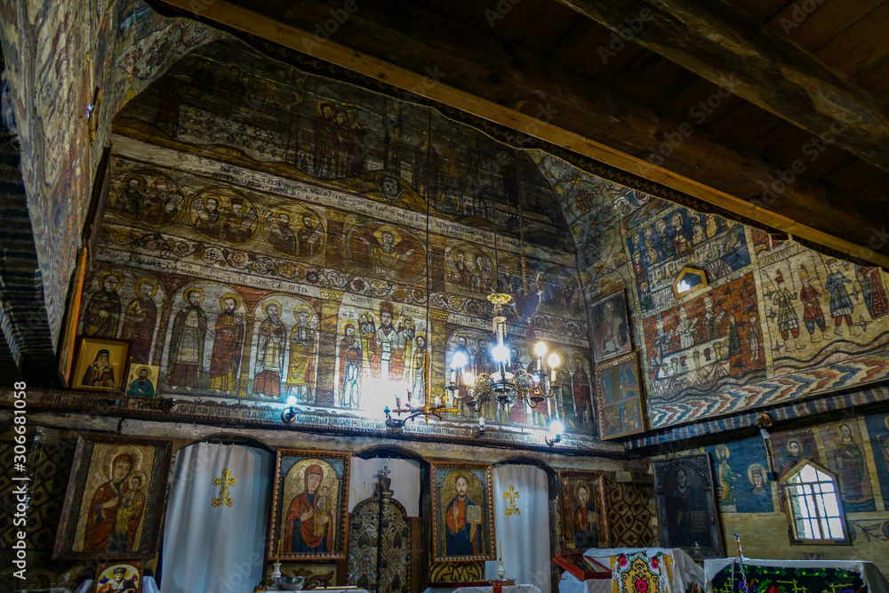 Wooden church monument UNESCO from Desesti (Maramures, Transylvania, Romania)	