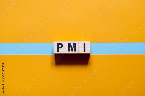 PMI - Private Mortgage Insurance,word concept on cubes photo