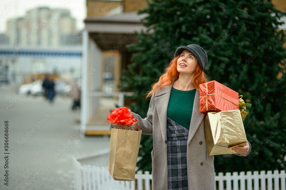 Woman goes shopping for gifts