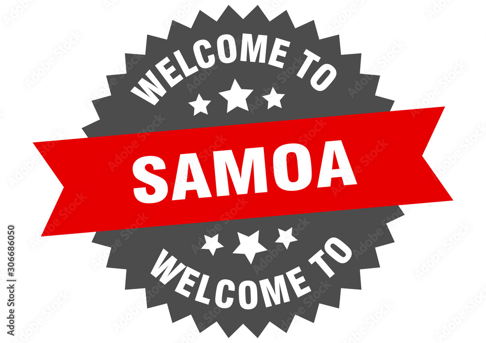 Samoa sign. welcome to Samoa red sticker Samoa sign. welcome to Samoa red sticker
