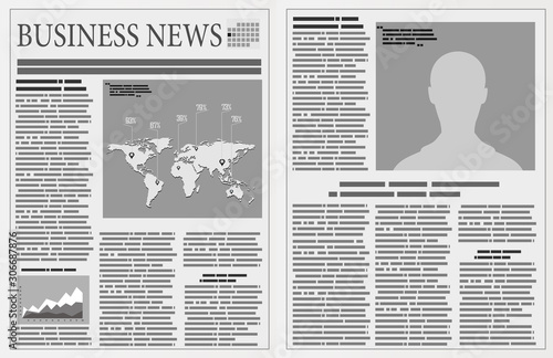 Newspapers. Flat design style