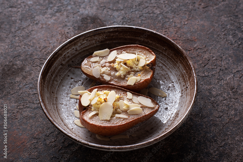Baked pears with cheese, cinnamon, honey. Baked pears with cheese, cinnamon, honey.