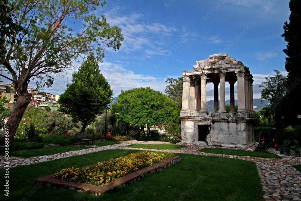 Turkey / Muğla / Milas Gümüşkesen tomb monument.