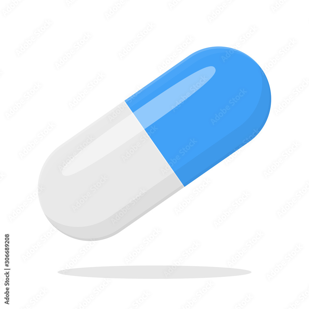 Capsule medicine Icon. Vector red and white capsule medicine Isolated on white background. Capsule medicine Icon. Vector red and white capsule medicine Isolated on white background.