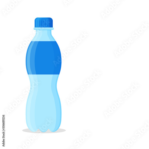 Drinking water bottle vector. Bottled clean water. Isolate on white background.