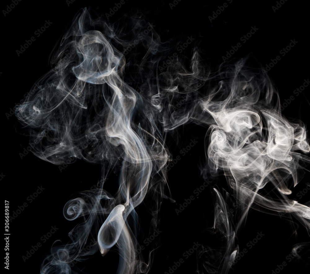 Smoke on black background Smoke on black background