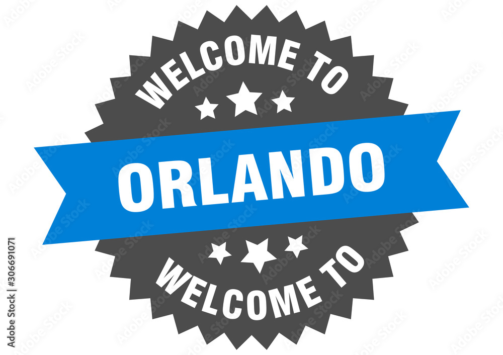 Fototapeta premium Orlando sign. welcome to Orlando blue sticker