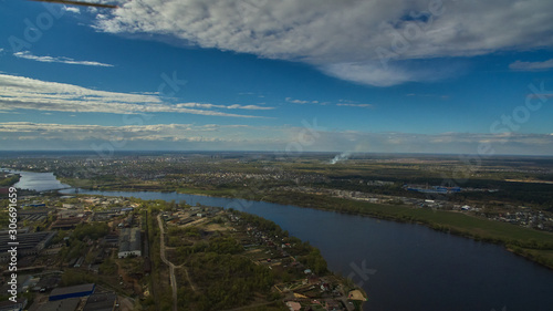 panoramic view of river Volga