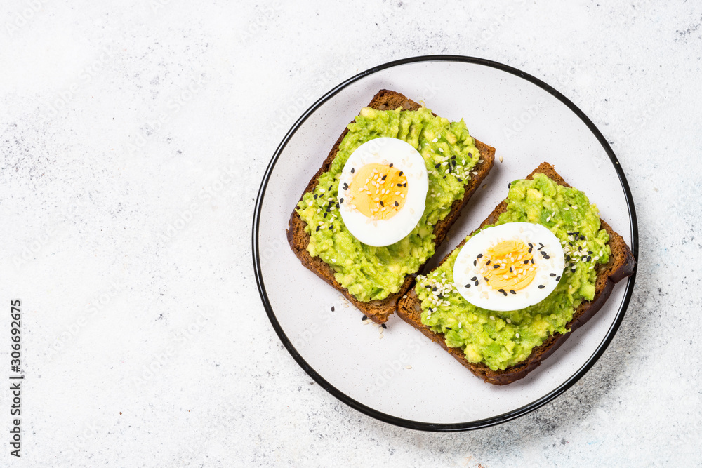 Avocado Sandwiches on white background. Avocado Sandwiches on white background.