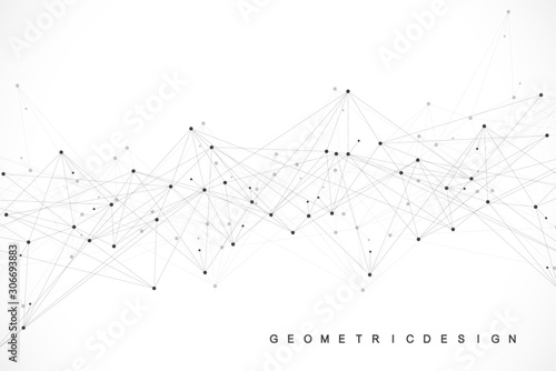 Global network connection social concept. Big Data Visualization. Network communication. Internet and Technology. Business vector illustration.