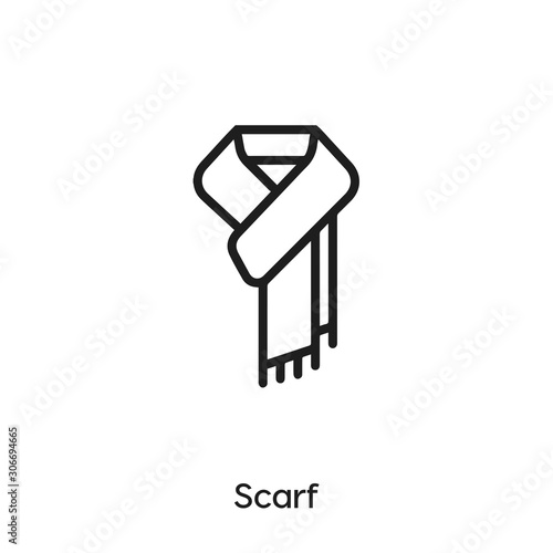 scarf icon vector. winter wear icon vector symbol illustration. Modern simple vector icon for your design. foulard icon vector.	