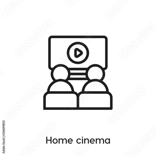 home cinema icon vector. Indoor icon vector symbol illustration. Modern simple vector icon for your design. Private thater icon vector.	