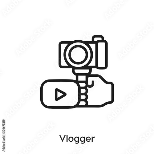 vlogger icon vector sign symbol