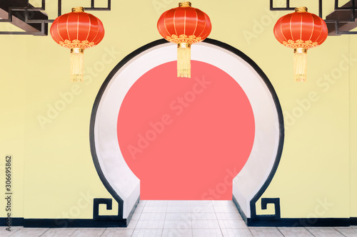 Photography Moon Gate in chinese garden